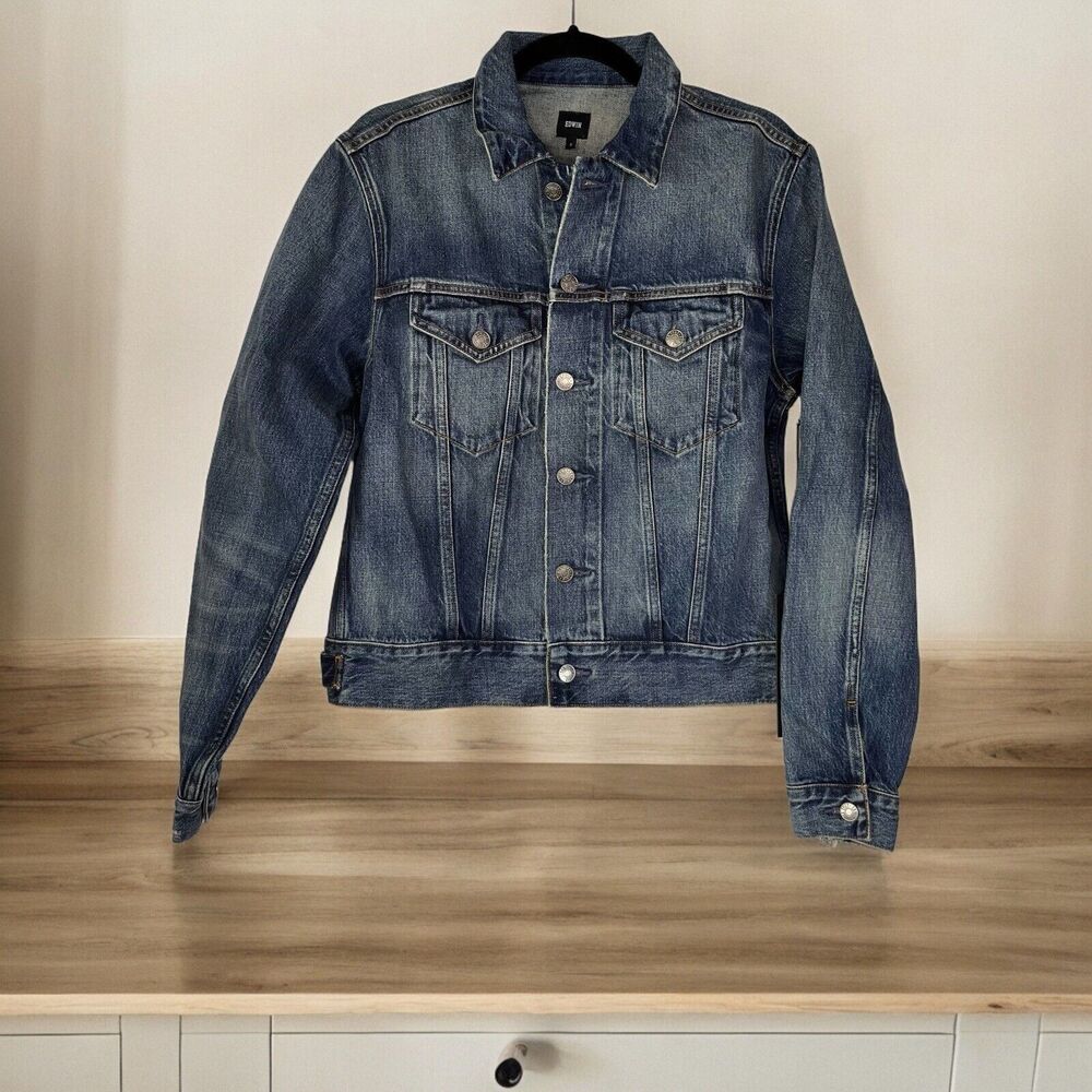 Edwin Jean Jacket (Clinton) Women's Sz S Epic Blue Cowgirl Western NWT